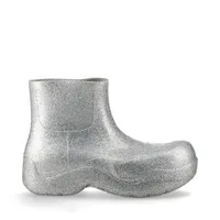 ボッテガヴェネタ パドル ラバー レインブーツ 41 メンズ シルバー