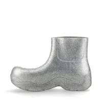 ボッテガヴェネタ パドル ラバー レインブーツ 41 メンズ シルバー