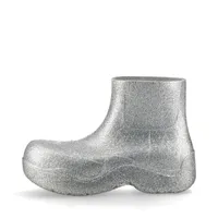 ボッテガヴェネタ パドル ラバー レインブーツ 41 メンズ シルバー