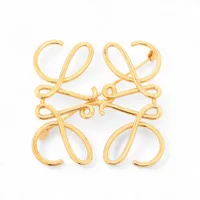 ロエベ　アナグラムブローチ　ゴールド　超美品 LOEWE ロエベ アナグラム ブローチ ゴールド バッジ : BRING