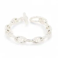 ❝着画有❞ エルメス Hロゴ エブリン シェーヌダンクル ブレスレット 925 ❝着画有❞ エルメス Hロゴ エブリン シェーヌダンクル