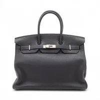 エルメス バーキン35 ルトゥルネ トゴ ブルーインディゴ シルバー金具 □H:2004年