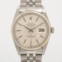 ロレックス デイトジャスト 16014 SS×WG SS AT シルバー文字盤 ベルト裏削れ