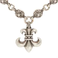 クロムハーツ BSフレア ペンダント925 レザーブレードスクロールボロチップ