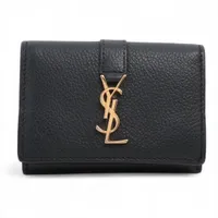 SAINT LAURENT ブラックレザー ケース ブリーフケース”サック・ド・ジュール”（グレインレザー） ブラック