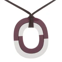 希少！！　エルメス　イザティス　ペンダントネックレス　バッファローホーン エルメス イザティス ネックレス バッファローホーン ピンク