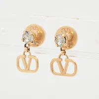 VALENTINO 大ぶり Vロゴ ラインストーンピアス 定価11万円 VALENTINO 大ぶり Vロゴ ラインストーンピアス 定価11万円