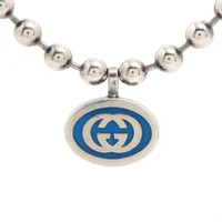 美品✨　グッチ　ネックレス　アラベスク　インターロッキング　GG シルバー グッチ インターロッキングG アラベスク ネックレス 925 18.1g