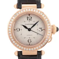 カルティエ パシャドゥカルティエ ボールペン GP シルバー×ネイビー