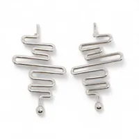 バレンシアガ　ピアス【両耳】 バレンシアガ ロゴプレート ピアス(両耳用) GP シルバー A2469358