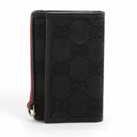 グッチ アニマリエ ビー 523683 レザー キーケース ブラック