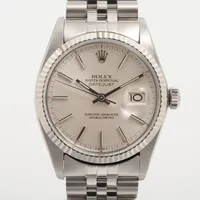 ロレックス デイトジャスト 16014 SS×WG SS AT シルバー文字盤