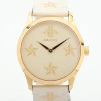 ⭐【美品希少レア】グッチ6000.L.ホワイトフェイス腕時計(稼働品) GARRACK》 鬼滅の刃 我妻善逸モデル KY-ROYG-Z 自動巻 ユニ