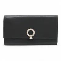 ブルガリ アショーマ ベルト 46/115 レザー×メタル ブラック