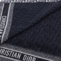 ディオール オブリーク マフラー カシミヤ ネイビー 25CDO309I093