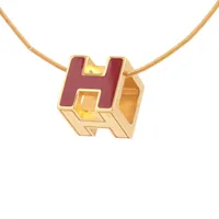 希少！！　エルメス　イザティス　ペンダントネックレス　バッファローホーン エルメス イザティス ネックレス バッファローホーン ピンク