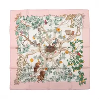 ブルガリ×荒木飛呂彦 スカーフ シルク ピンク ジョジョの奇妙な