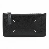 メゾンマルジェラ 4ステッチ レザー クラッチバッグ ブラック