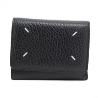 マルジェラレザー製二つ折り財布ブラック Maison Margiela メゾンマルジェラ 財布 二つ折り 4STITCHES BIFOLD