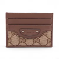 L*様 バレンシアガ　バック バレンシアガ 787742 レザー パスポートケース ブラック