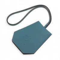 ロエベ ブレイデッド ストラップ チャーム GP×革 パープル A2734607