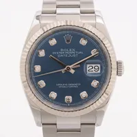 サラダ出品　スワロフスキー2点 ロレックス デイトジャスト 79174G SS×WG AT ソーダライト文字盤