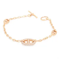 エルメス ヴェルティージュ クール ダイヤ ブレスレット 750(PG) SH