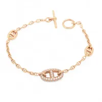 エルメス《ヴェルティージュ・クール》　 ブレスレット　ダイヤモンド付き sh エルメス ヴェルティージュ クール ダイヤ ブレスレット 750(PG) SH