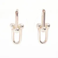 h526 ティファニー　オープンハート　ピアス　シルバー　925 TIFFANY&Co(ティファニー) オープンハート ドロップピアス