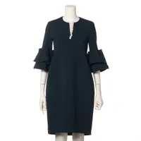 ヨーコチャン ポリエステル×レーヨン ノースリーブワンピース 40