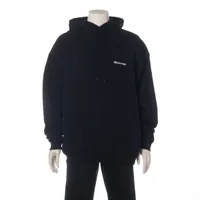 バレンシアガ 21年 コットン パーカー S レディース ブラック 697874