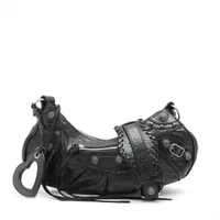 バレンシアガ ペーパートリプル レザー ショルダーバッグ グレー