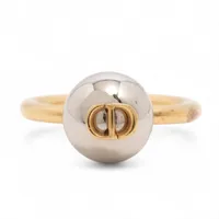 CD NAVYリング クリスチャンディオール CD Navy CDネイビー リング S GP×ライン