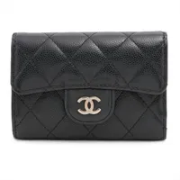 CHANEL シャネル マトラッセ キーケース 4連 シルバー金具 CHANEL シャネル マトラッセ キャビアスキン キーケース キーリング 4