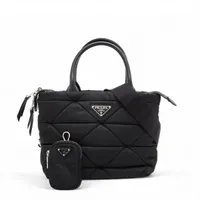 PRADAプラダ テスートナイロン×レザー 2wayボストンバッグ ハンドバッグ PRADAプラダ テスートナイロン×レザー 2wayボストンバッグ