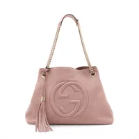 グッチ クラフト デニム×レザー トートバッグ ブルー 348715