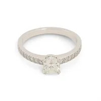 ティファニー ハーフサークル ビーズセッティング ソリテール ダイヤ