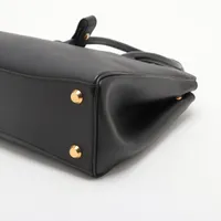 バレンシアガ ハンプトン レザー 2WAYハンドバッグ ブラック