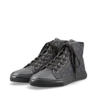 Gucci GG Canvas canvas High-top Sneakers 38.5 Ladies' Black 426186