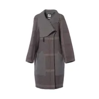 エルメス 20AW カシミヤ ショートコート 34 レディース グレー 07-7104