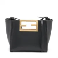 フェンディ プチトゥージュール レザー 2WAYハンドバッグ ブルー