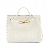 ボッテガヴェネタ ダブルノット ミニ レザー ハンドバッグ グリーン