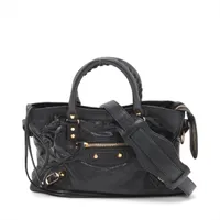 バッグ aaa__uu バレンシアガ×アディダス レザー 2WAYハンドバッグ ブラック