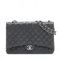 シャネル デカマトラッセ キャビアスキン ダブルフラップ ダブル