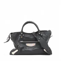 バレンシアガ×アディダス レザー 2WAYハンドバッグ ブラック