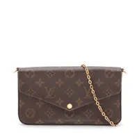 ヴィトン モノグラム ポシェットフェリシー M61276 ブラウン RFID反応あり ホックピン欠損