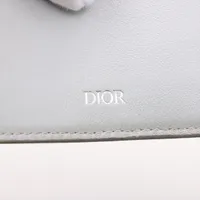 ディオール CDダイヤモンド PVC×レザー マネークリップ グレー