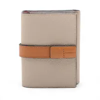 ロエベ パズル レザー コンパクトウォレット ベージュ×ブラウン