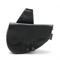 未使用級 バレンシアガ レザー ウエストバッグ グラフィック ブラック ブランド古着】グラフィックプリントレザーウエストバッグ