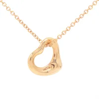 ティファニー オープンハート ネックレス 750(PG) 2.9g A4011566｜中古